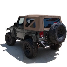 Jeep Wrangler JK Soft Top, 2010-17, Tinted Windows, Saddle Sailcloth picture