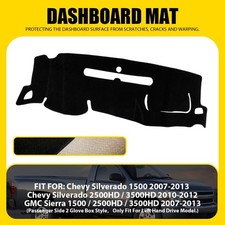 Dashboard Cover Dash Mat Pad Black Fits Chevy Silverado GMC Sierra 2007-2013 EPU picture