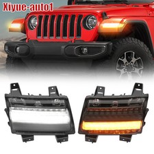 For Jeep Wrangler JL 18-23 Gladiator JT 2020+ Sequential LED Turn Signal Lights picture