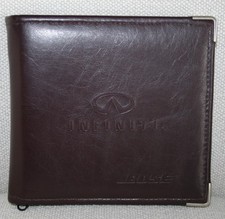 OEM Vintage Zippered Brown Leather Infiniti Bose CD Holder picture