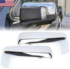 Fits 2019-2026 Chevy Silverado/GMC Sierra 1500 Top Half Mirror Cover Caps Chrome picture