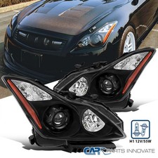 Fits 08-15 Infiniti G37 Q60 Coupe Projector Headlights Turn Signal Lamps Black picture