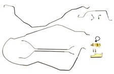 Complete Galfan Coat Steel Prebent Brake Line Kit For Power Front Disc Rear Drum picture