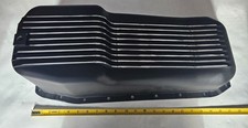 58-79 Small Block Chevy Black Finned Aluminum 4qt Oil Pan 283 305 327 350 HotRod picture