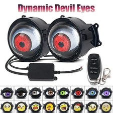 3D Cool Devil Eye Dynamic LED Car Headlight Universal Modified Eagle Eye Light picture