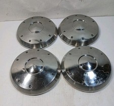 1959-1963 Pair of Vintage Ford Dog Dish Hub Caps BB Poverty OEM  10 3/16