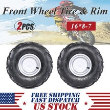 2PC 16x8x7 16x8-7 16/8-7 16x8.00-7 Tire Rim Wheel 3 Lug For ATV Quad 110cc 125cc picture