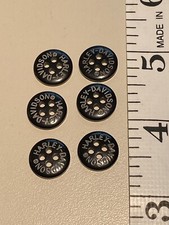 Genuine Harley Davidson Replacement Buttons 6 Black Shirt Buttons picture