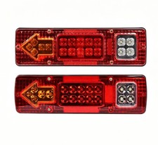2pcs Utility Trailer LED Tail Light Kit Stop Rear Brake Turn Indicator picture