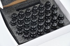 Set 32 Epoch Spline Lug Nuts Kit Black 14mm x 1.5 1.9