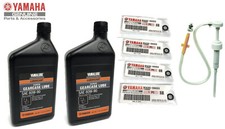 Yamaha Yamalube OEM Twin Outboard Gear Lube Kit w/ Pump, Lower Unit Oil Gaskets picture
