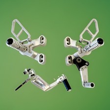 Ducati 07-13  848 EVO / 1098 / 1198 S R Woodcraft Racing Rearsets - Standard Kit picture
