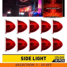 10-100x Red Strobe+Constant LED Watermelon Clearence Side Fender Cap Roof Light picture