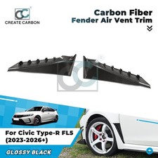 2pcs Dry Carbon Fiber Side Fender Cover For 11th Civic Type R FL5 2023-2026 picture