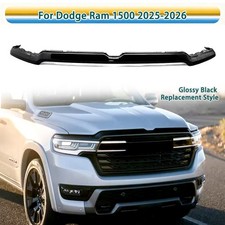 For 2025 2026 Ram 1500 Front Bumper Grille Upper Hood Molding Trim Glossy Black picture