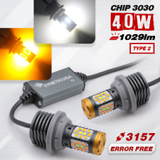 3157 Switchback LED Turn Signal Lights Bulb for Ford F-150 Amber White type 2 picture