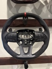 15-23 Dodge Challenger Charger Hellcat Flat Bottom Steering Wheel Leather picture