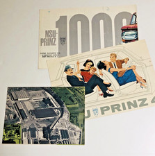 3 NSU PRINZ Car Sales Brochures 1962-1964-1965 1000L,Prinz4,Sport Prinz & Spider picture