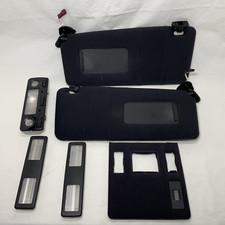 98-03 BMW E39 525i 530i 540i M5 SUN VISORS TRIM DOME LIGHTS SET BLACK FRONT OEM picture