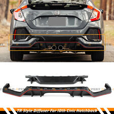 FOR 17-2021 HONDA CIVIC FK7 5D HATCHBACK SPORT TYPE-R STYLE REAR BUMPER DIFFUSER picture
