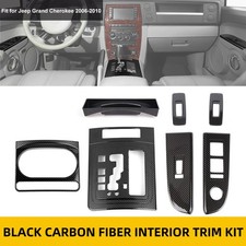 7x Carbon Fiber Gear Shift Window Lift Cover Trims for Jeep Grand Cherokee 06-10 picture