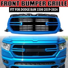 Black & Hydro Blue Pearl For Ram 1500 Laramie 2019 2020-2024 Front Bumper Grille picture