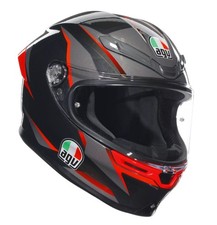 AGV K6 S DOT(E2206) - SLASHCUT BLACK/GREY/RED / XL w/ SENA 60S Bluetooth Headset picture