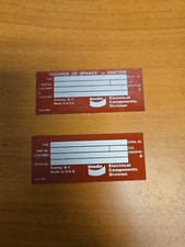 Bendix Magneto Blank Data Plates Lot Of 2 picture