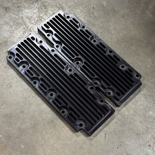 Porsche 911 Billet Aluminum Valve Cover Pair Black RENNLINE 1965-1994 picture