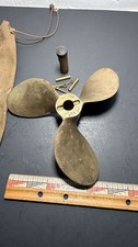 Michigan Brass 3 Blade Vintage Boat Propeller 7 1/2 X 9 1/2 with Brass Pins and picture