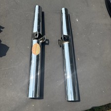 NOS MCM SUPERIOR FC-2 FORK SHROUD COVERS HARLEY BSA TRIUMPH CHOPPER FC2 16” picture