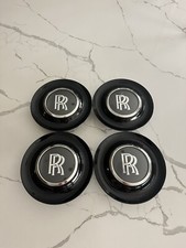 4 Pc Floating Black Wheel Center Caps for Rolls Royce | ОEМ Quality .ww picture