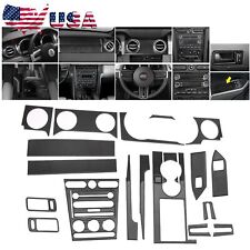 New 22Pcs For Car Ford Mustang Carbon Fiber Interior Trim Cover Black 2005-2009 picture