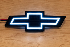 White LED Light All Black Front Grille Emblem Bowtie Fits Chevy Camaro 2014-2024 picture