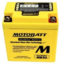 MotoBatt MB3U 12V AGM Powersport Battery 50CCA - ATV Motorcycle Snowmobile UTV picture