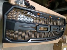 For 2009-2014 Ford F150 F-150 Front Bumper Grille Hood Grill Raptor Style Black picture