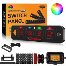 Auxbeam RGB Slim 4 Gang Switch Panel  for Truck SUV UTV ATV Marine RV Camper Van picture