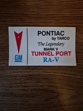 Pontiac Ram Air V Tunnel Port Engine - Engineering Report with Valve Cover Decal picture