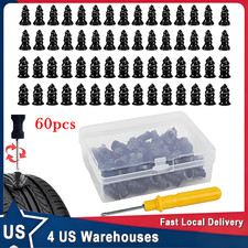 60PCS Car Vacuum Tire Repair Nail Rubber Screw Nails+ Screwdriver Tool Set w/Box picture