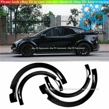 Fits 2020-2023 Tesla Model Y Fender Flare Kit Wheel Arch Cover Trim Glossy Black picture
