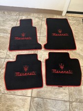 BRAND NEW Maserati GranTurismo Floor Mats – Black with Red Stitching & Logo picture