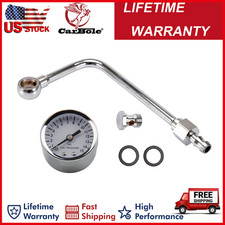 For Edelbrock 8126 Fuel Line & 0-15 PSI Pressure Gauge For Performer Carb 3/8