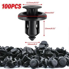 100Pcs for Honda Bumper Clips Retainer 10mm Hood Fender Push Rivets Fasteners picture