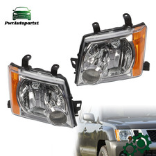 2Pc Chrome Halogen Headlights Left Right W/o Bulbs For Nissan Xterra 2005-2015 picture