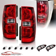 For 2007-2014 Chevy Suburban Tahoe Red Clear Replacement Tail Lights Lamp Pair picture