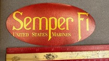 Bold Semper Fi vinyl magnet, designed for cars, lockers, refrigerators, etc picture