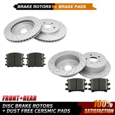 Front Rear Brake Rotors + Ceramic Pads For 2004 - 2009 Lexus RX330 RX350 RX400h picture