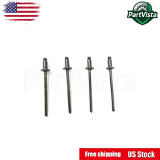 4× Nos Dash Rivets Stainless Steel for GM Ford Chrysler AMC VIN Door Tag Black picture