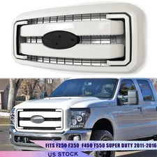 For 2011-16 Ford F250 F350 Super Duty White Platinum Lariat Front Bumper Grille picture