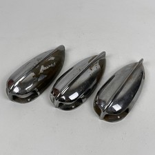 Lot of Vintage Chris Craft 8” Deck Vent Air Scoop 3611 Heavy Cast Metal Chrome picture